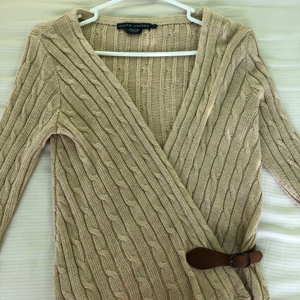 Ralph Lauren: Tan Cardigan